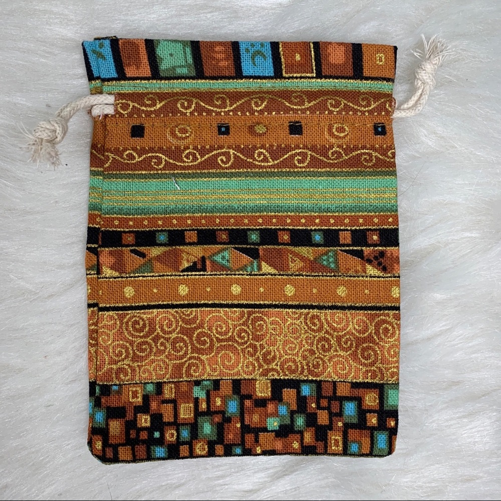 10 Aztec Print Cotton Jewelry/Gift Pouches: 4x5.5 - Picture 5 of 14